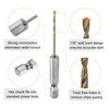 sourcing map 6pcs 1/4" Hex Shank Drill Bit 1/16" Gold