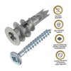 ULTECHNOVO 50sets Drywall Screws and Anchors Self-Drilling for Household Fixing