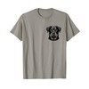 Cool Rottweiler Head - Realistic Drawing Style on Chest T-Shirt,