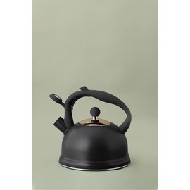 Typhoon Otto Black Stovetop Whistling Kettle 1.8 Litre