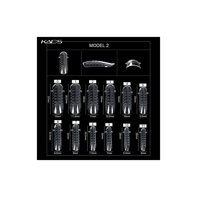 KADS 120PCS Clear Full Cover Dual Nail System Form UV