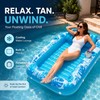 Inflatable Tanning Pool Float for Adults – 4-in-1 PVC Lounge