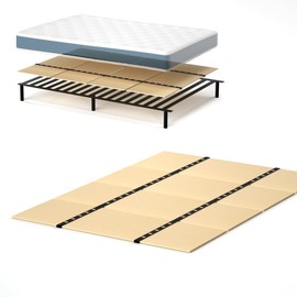 Yarfyk Folding Box Spring, Bed Plate,Queen Bed Board Under Mattress Support,Bed Plate Support Plate, Bed Plate Under, Full 60"x 48"