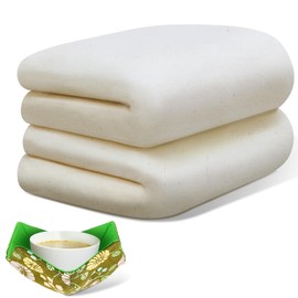 Windyun 2 Rolls Natural Cotton Batting Microwave Projects Heat Resistant Batting Warm White Lightweight Wrap for Potholders Insulated Microwave Gloves Quilting Sewing Crafts Filling 22 Inch