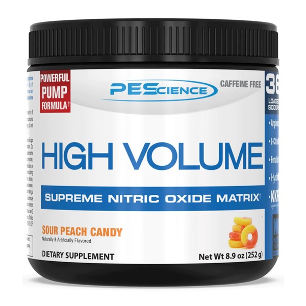PEScience High Volume Sour Peach Candy 36 Servings