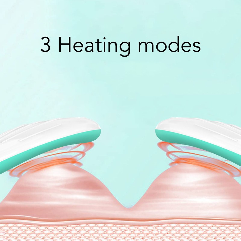 Warming Lactation Massager 6 Vibration Modes 3 Heating Modes Relieve