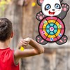 mengger Children's Dartboard, 2 Pieces, Children's Dartboards, Elephants and Pandas,