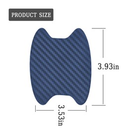 CGEAMDY 4pcs Exterior Car Stickers, Carbon Fibre Protection Film for Car Film, Scratch-Resistant Protective Film, Universal Fit for Most Vehicles (Blue)