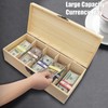 Mczxon Wooden Locking Currency Money Cash Tray with Coin Tray,