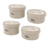 Bento Box Round Lunch Box Coffee Brown Stainless Steel Leakage