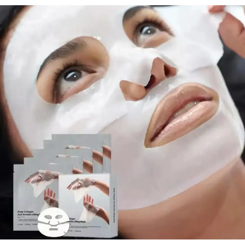Mascarilla Facial Nocturna Hidratante Colágeno Kit 2pz