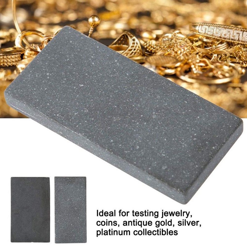 MOVKZACV Practical Gold Testing Stone, Touchstone Gold Detection Stone, Jewelry