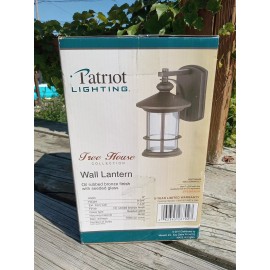 Patriot Lighting (1) Outdoor Wall Light Round Lantern Oil Rubbed Bronze Tree House Cabin NEW