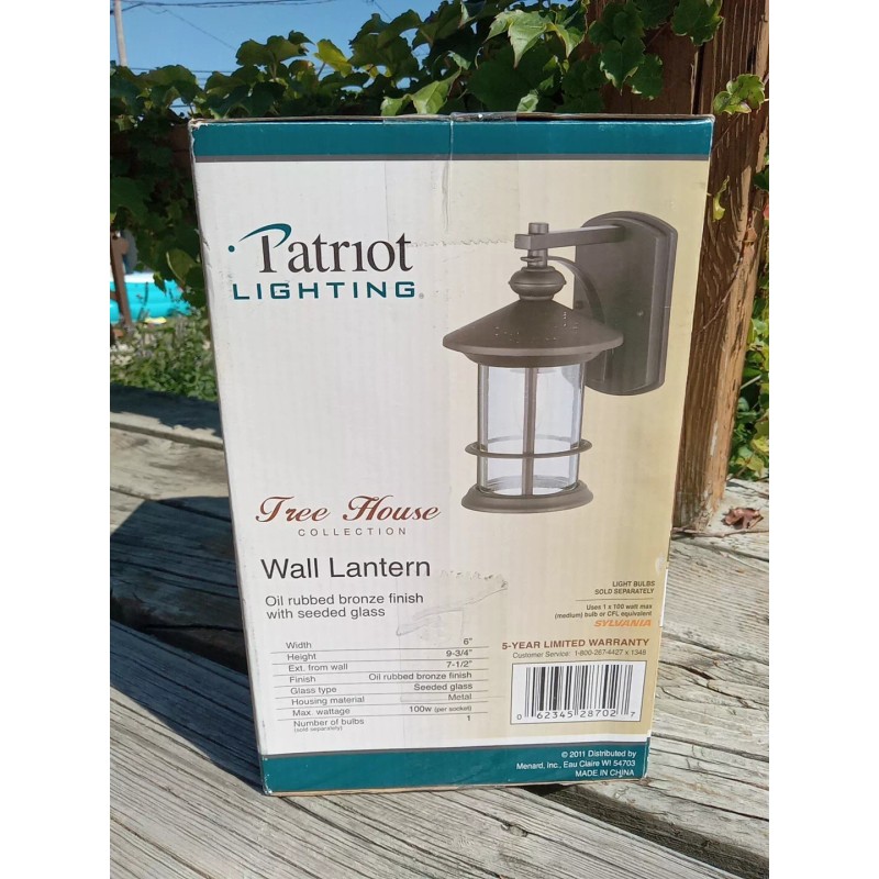Patriot Lighting (1) Outdoor Wall Light Round Lantern Oil Rubbed