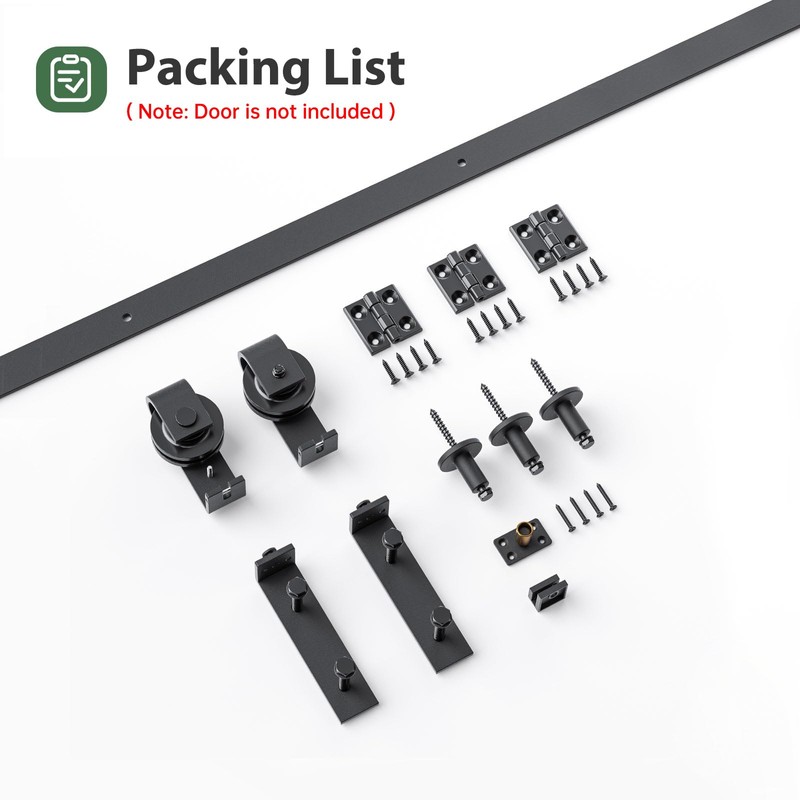 Roymelo 40" Bifold Sliding Barn Door Hardware Track Kit,Side Mounted