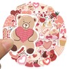 Pink Love Stickers 50 Pcs, I Love You Heart Romantic