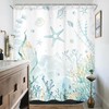 KOMLLEX Teal Gold Beach Ocean Coastal Shower Curtain for Bathroom