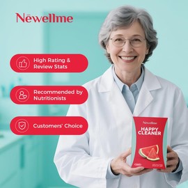 NEWELLME Happy Cleanse - Superfood Powder/Probiotics/Digestive Enzymes/Moringa - Supports gut health - Boosts immunity, Edible Healthcare - NEWELLME Supergreen watermelon flavor