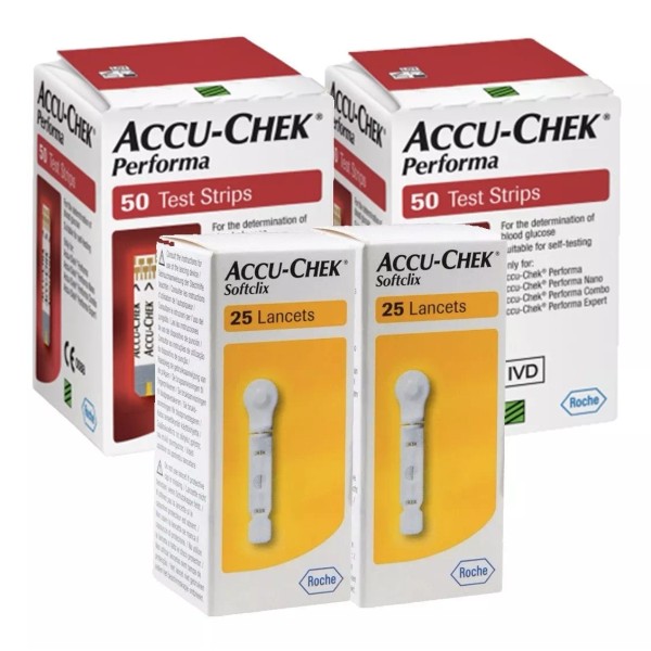 Accu-Chek Accu - Chek Performa Paquete 100 Tiras Y 50 Lancetas