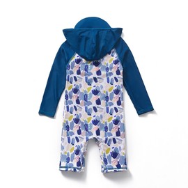 ADAVERANO Baby Boy Hooded Sunsuits UPF 50+ Infant and Toddler Sun Protective One Piece Swimwear with Zipper.(Graffiti,24-36Months)