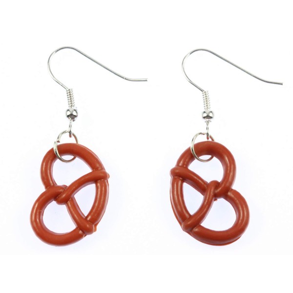 Miniblings Earrings October Oktoberfest Pretzel Brezel Pretzel Earrings Set Butter