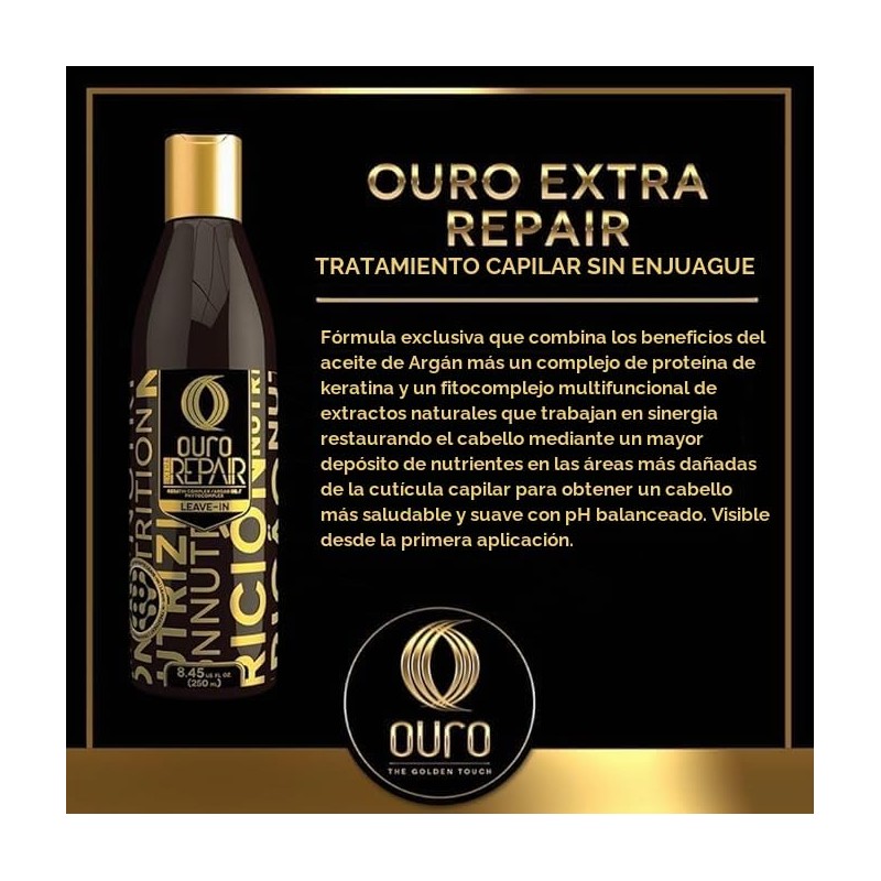OURO Tratamiento Capilar Reestructurante Keratin Complex con Argn, Nutricin Extra