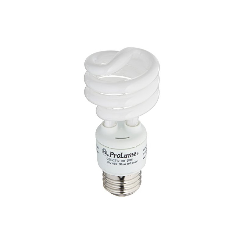 ProLume CFL13/27/T2 45049 13W T2 Spiral 2700K Med Fluorescent Tube