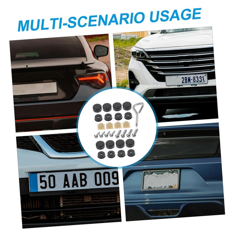 BUGUUYO 1 Set Security License Plate Screws Durable Fasteners for