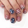 24Pcs Independence Day Fake Nails, July 4th Press on Nail