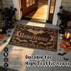 Halloween Unwelcome Door Mat, Gothic Dark Bat Doormat Indoor Outdoor