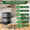 HCGADON 3-Tray 15L Worm Farm Composting Bin with Tool Set