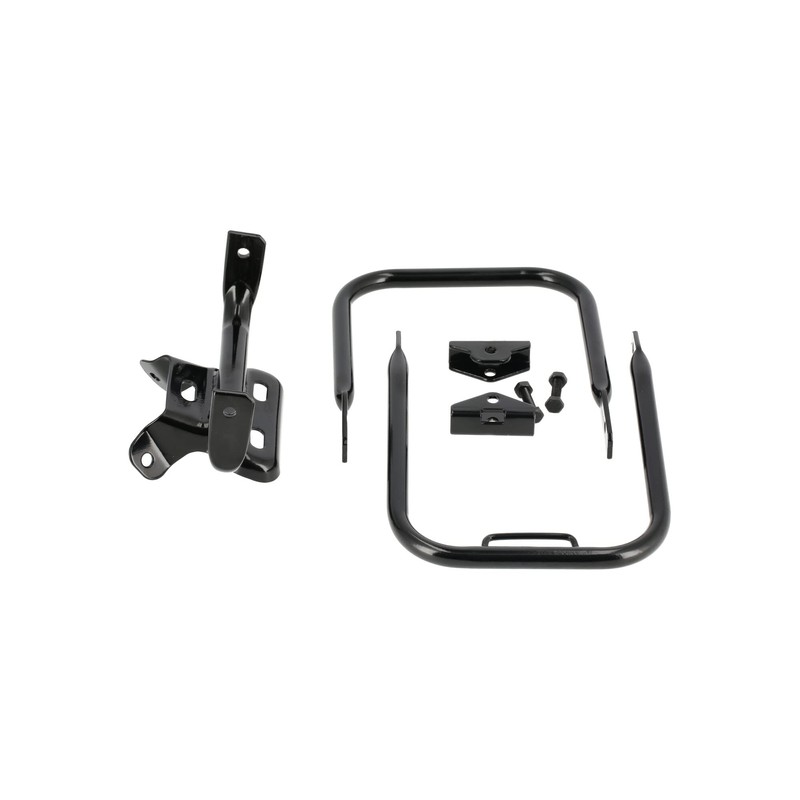 AKF Complete Pannier Rack Black with Support Bracket for Simson