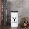 GRAZDesign Thermobecher mit Namen personalisiert, Hirsch Geschenk Weihnachten, Kaffeebecher to