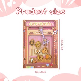 Geluode Capybara A7 Mini Notebook, Claw Machine Design Cute Kawaii Capybara Theme, Fun and Functional Notepad for Journaling, Memos and Gifts for Kids Students
