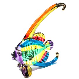 ThaiHonest Art Miniature Hand Blown Glass Color Painted BANNERFISH SEA Animals Figurines