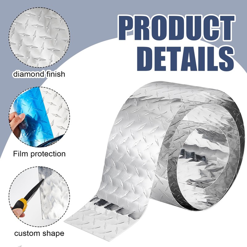 4 x 98 Inch Aluminum Diamond Plate Sheet Metal Heavy
