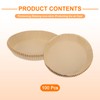 sourcing map 100pcs Oil Air Fryer Paper Liners 10.04" Round