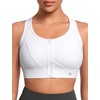Yvette Sports Bra Beautiful Back Strong Hold Front Closure Large