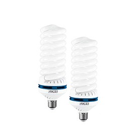 FOCO AHORRADOR AKSI Espiral Alta Potencia 85W - 220V/E39, Ilumina 300W (4700 lm), Consume 85W (vatios), LUZ BLANCA 6500K, 10,000 HRS - PACK de 2 focos