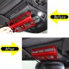 autopart2021 Red Carbon Fiber Reading Light Cover Trim Frame For