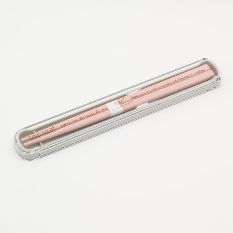 OSK HS-16 Antibacterial Pull Lid Chopsticks Case Set, 7.7 inches