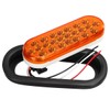 Partsam 2pcs 6 inch Oval Amber LED Trailer Lights 24LED,