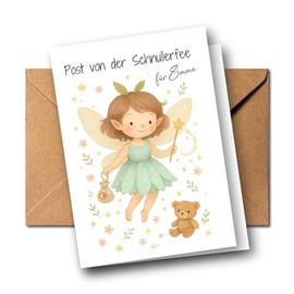 Personalisierte Post von der Schnullerfee | Schnulli Fee Karte personalisierbar mit Name | Kleinigkeit Nunufee | Schnullerfee Geschenk Brief | Schnuller loswerden | DIN A6 Faltkarte (verziert)