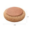 Yfybed Straw Flat Seat Cushion, Round Woven Floor Pillow Natural