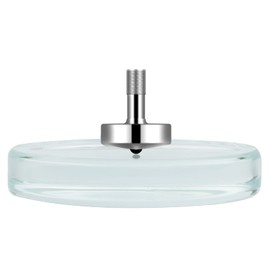 DjuiinoStar Spinning Top: Long Lasting (5-8 Minutes), with Glass Base (Diameter: 3.15"; Focal Length: -30cm; Edge Polished) and Carry Case, CNC Machined, Time Killer, EDC Desk Toy, Fancy Gift DST-806B