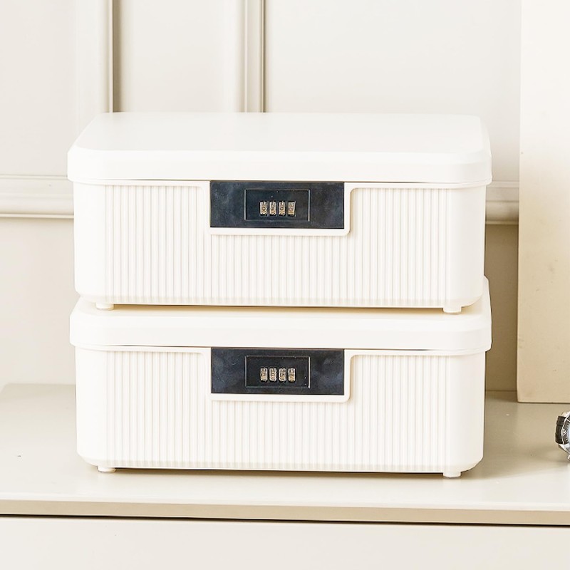 MXCELL Lockable Storage Box – 4.5 Gallon Waterproof Plastic Organizer