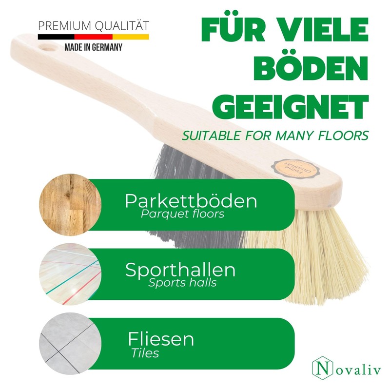 Novaliv Hand brush, fine plastic bristles, hand sweeper