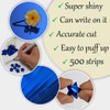 500-Strip Blue Foil Paper Strips for Making Origami Stars, Lucky