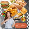Uiifan 24 Pcs Fast Food Baskets with 100 Deli Liners