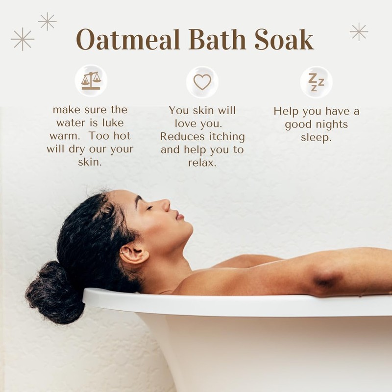 Oatmeal Bath Soak Made with Gluten Free Oatmeal.